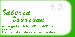 valeria dobriban business card